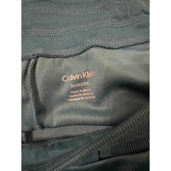 Calvin Klein Women's Marine Blue Velvet Solid Sweatpants Pants Size 3X NWT - Picture 3 of 3